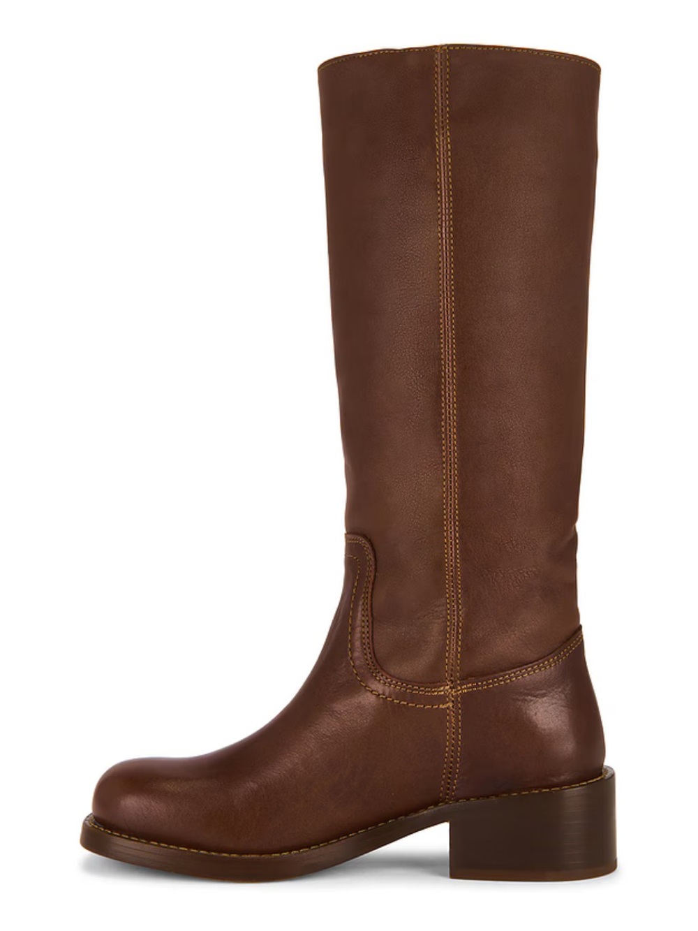 Steve Madden Riggs Boots Rust Leather Tall Brown Leather campus Revolve 7 - Picture 3 of 11